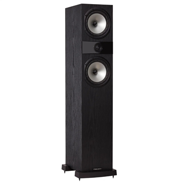 Fyne Audio F303 Gulvhøjttaler i sort ask Profil forside/front uden højttalergitter